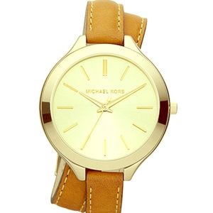 Michael Kors Double‑Wrap Leather Watch