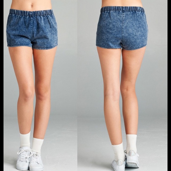 SALE Stretchy Mineral Washed Shorts - Picture 2 of 7