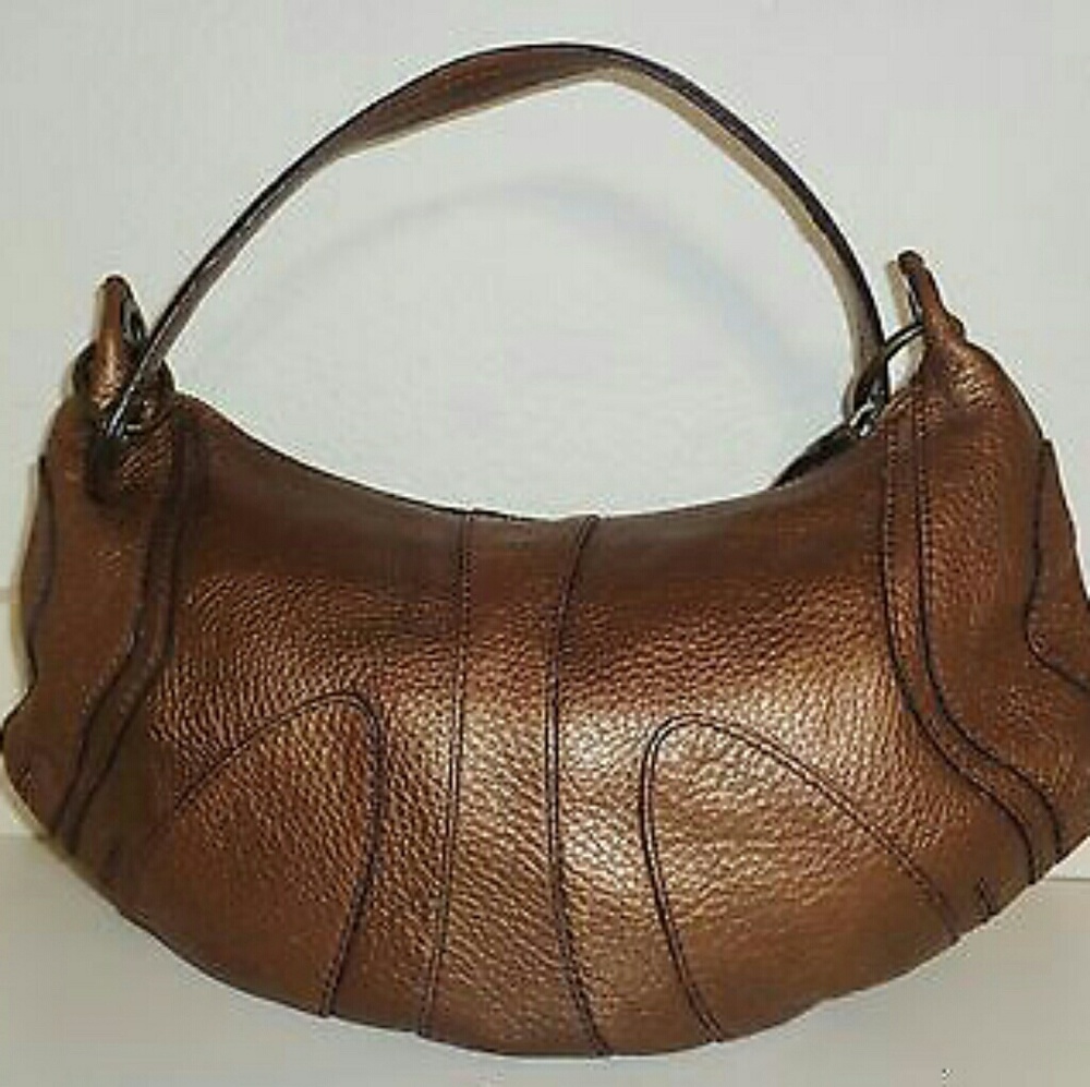 BANANA REPUBLIC BRONZE PEBBLED LEATHER HOBO