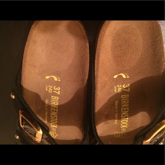 NEW BIRKENSTOCK BLACK PATENT EU 37/ US women 6 - Picture 3 of 5