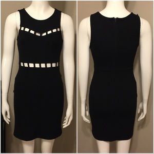 GIANNI BINI Black Cutout Mini Dress