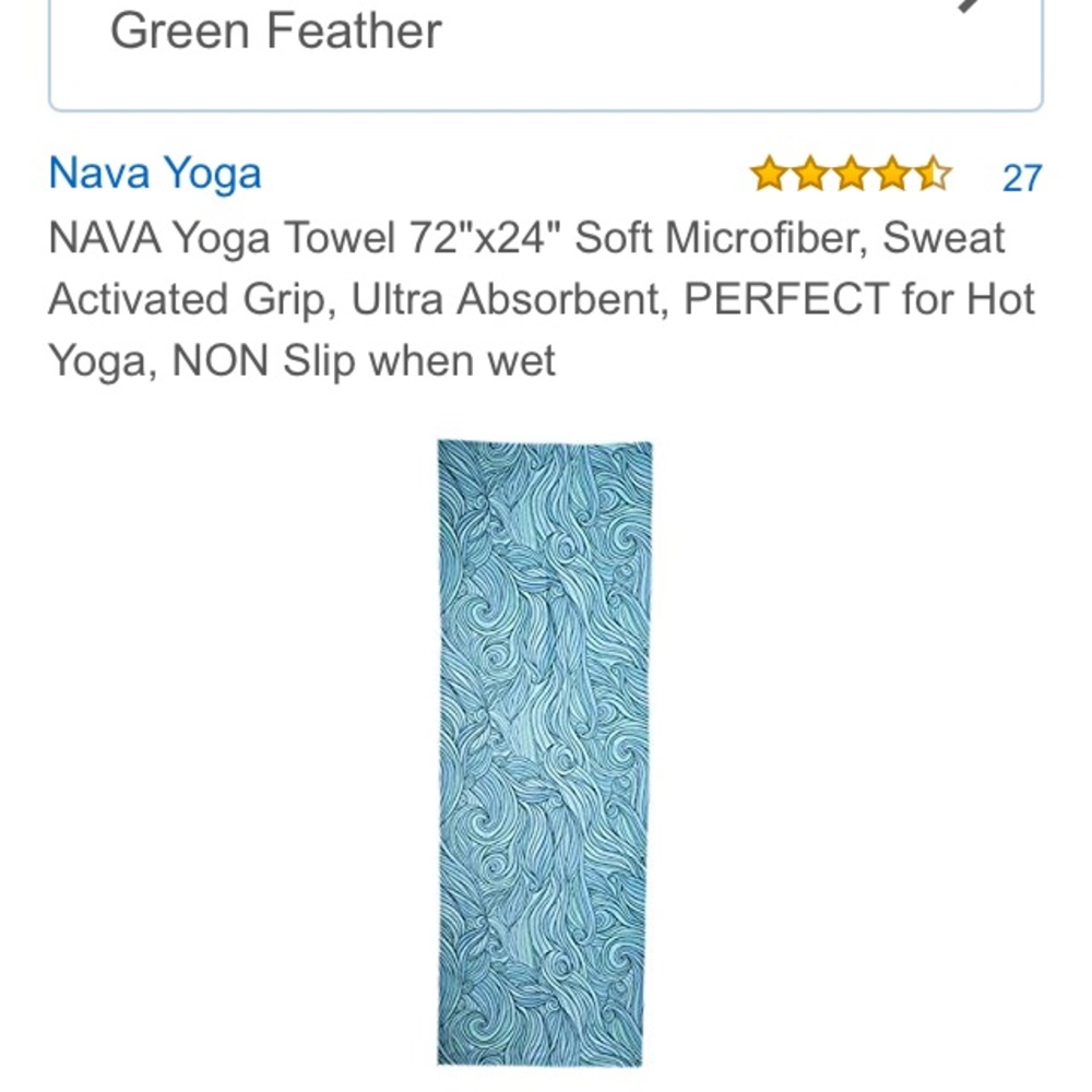 Yoga towel - never used- Perfect condition 🌻