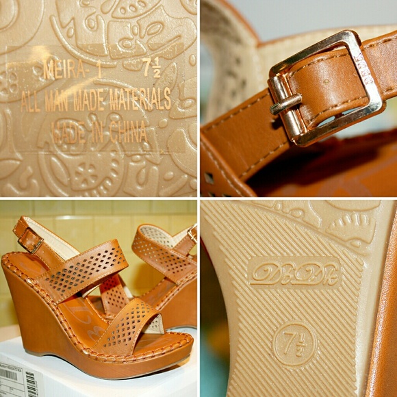 ⚡READ DESCRIPTION⚡ Laser Cut Boho Wedge Sandal NIB - Picture 8 of 8