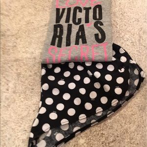 Pink Victoria's Secret Sleep Shorts.