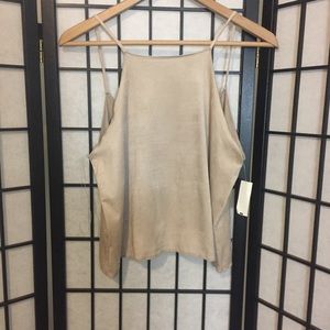 Suede cami top