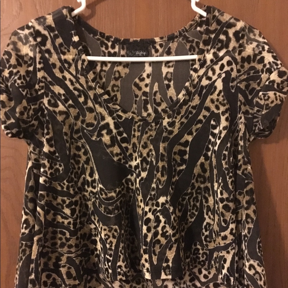 Cheetah print crop top