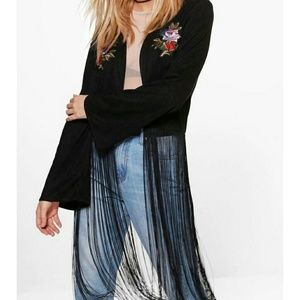 $DROPLong sleeve embroidered cardigan/jacket 10/12