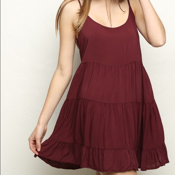 Brandy Melville Dresses & Skirts - Brandy Melville Maroon Jada Dress Size OS