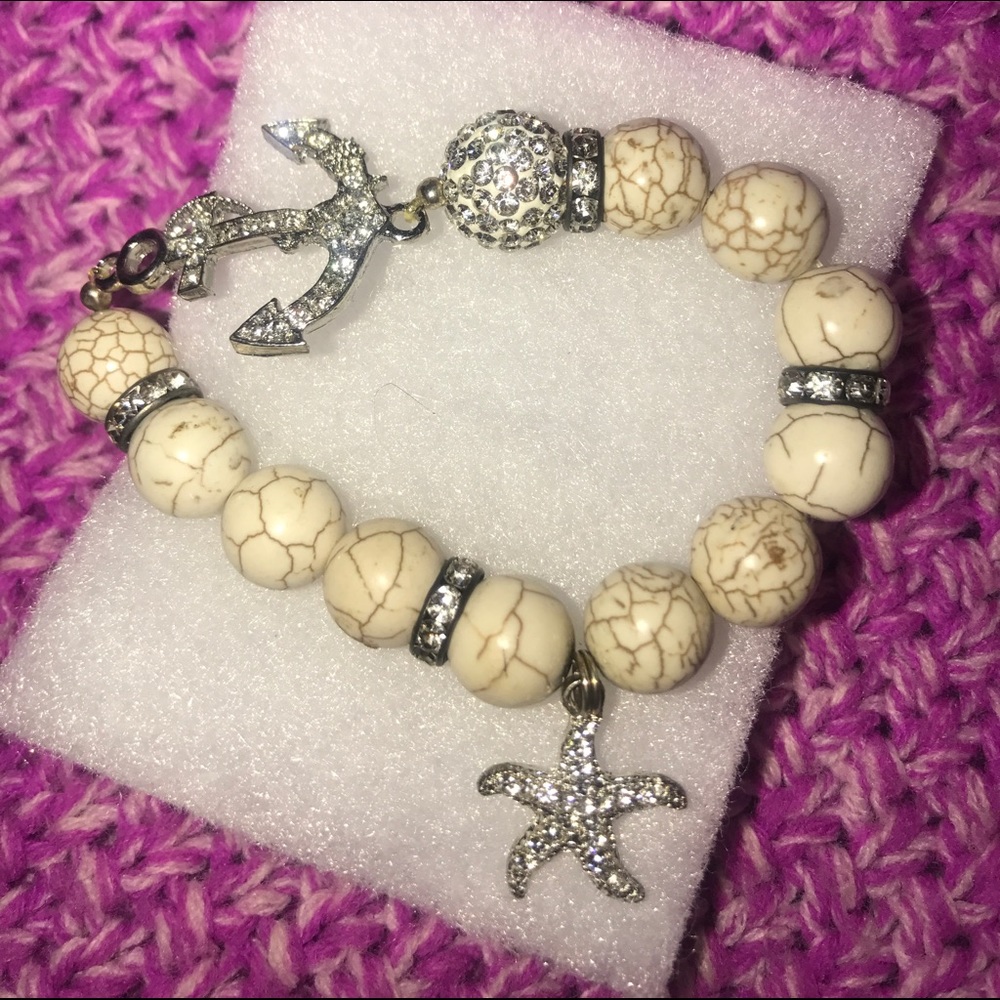 Brand New Starfish and Anchor Bracelet