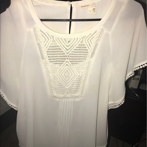 Anthropologie white top