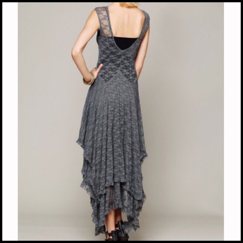 Boho Asymmetrical Lace Midi - Picture 3 of 8