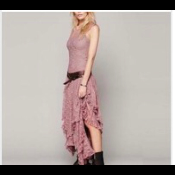 Boho Asymmetrical Lace Midi - Picture 8 of 8