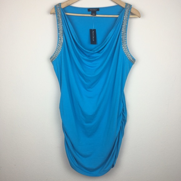 White House Black Market Tops - White House Black Market Sleeveless Drape Neck Top