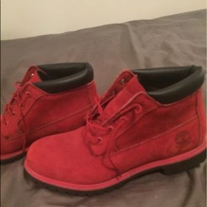 Red Timberlands Size 11.5