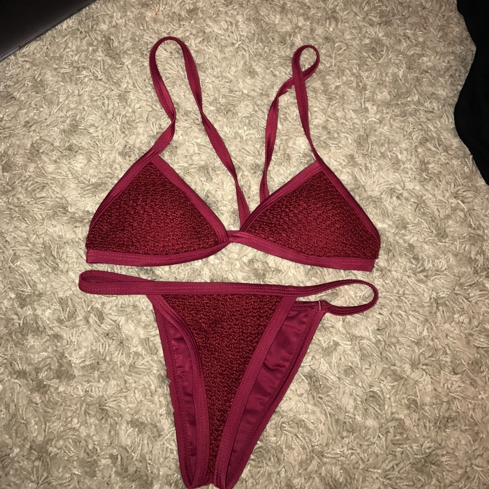 Maroon bikini