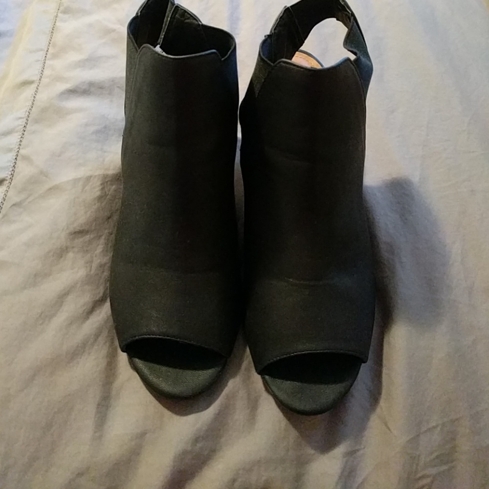 Peep toe wedges from Maurices