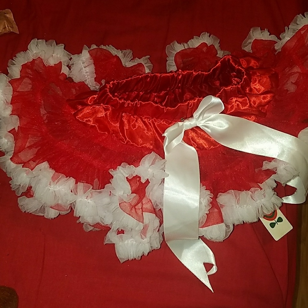 Adorable red and white tutu