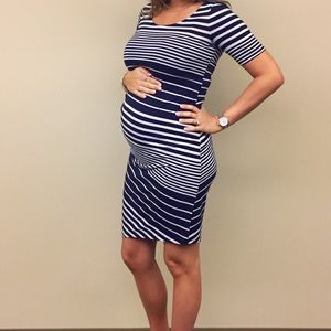 Pea in the pod - Navy and White, sz S dress