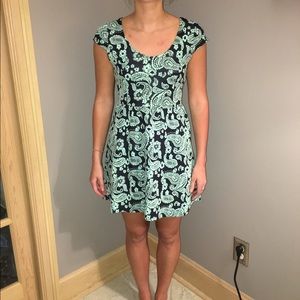 Floral turquoise dress