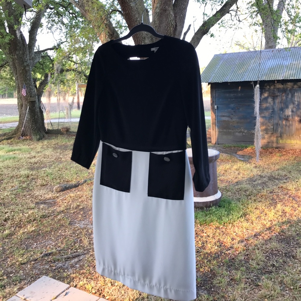 Beautiful B&W long sleeve dress size small