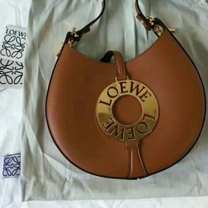 Loewe Joyce Leather Shoulder Bag Brown