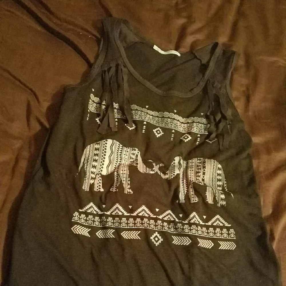 Elephant print tank