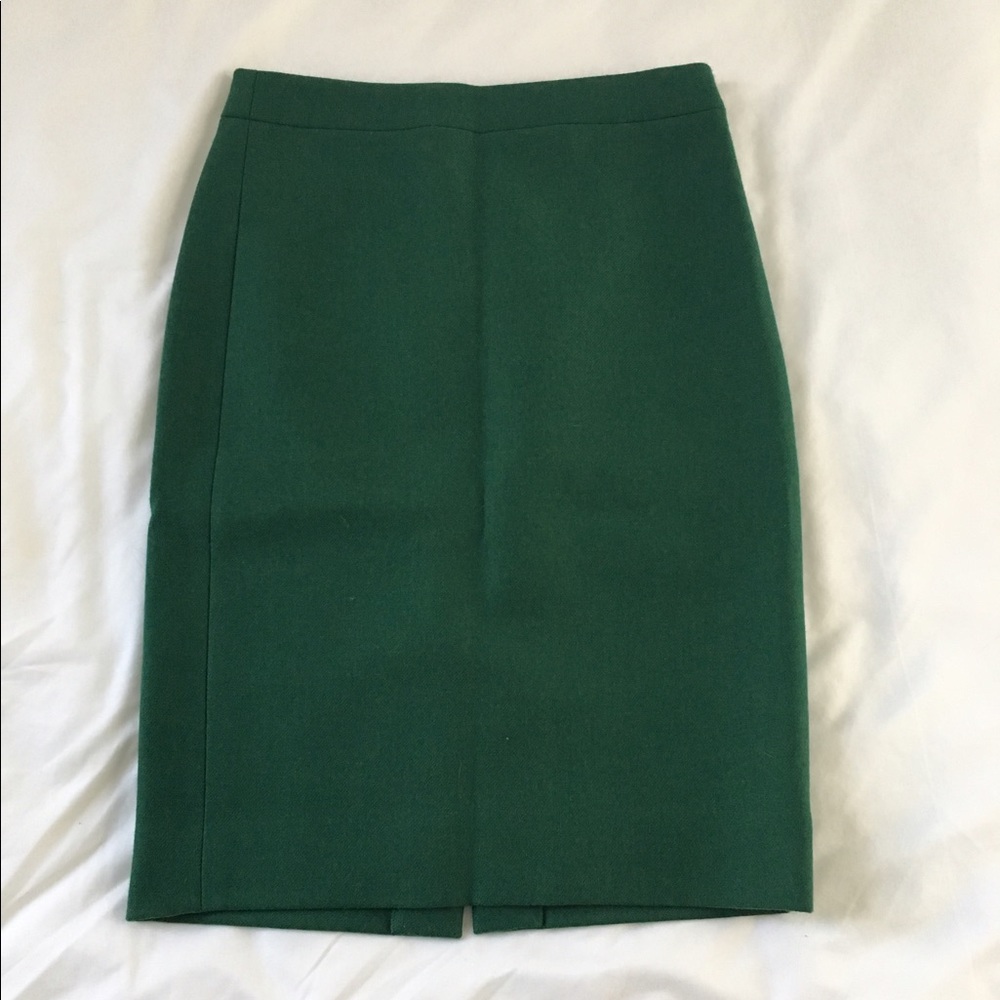 J.Crew No. 2 pencil skirt in hunter green (US00)