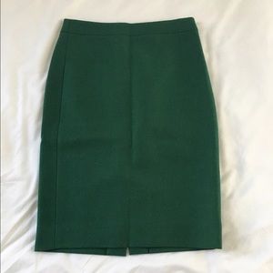 J.Crew No. 2 pencil skirt in hunter green (US00)