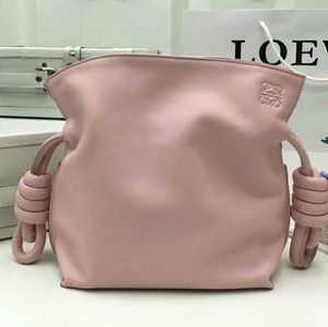 Loewe Flamenco Knot Bucket Bag Light Pink