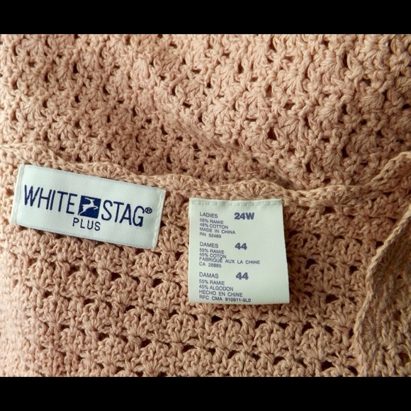 vintage crocheted vest ramie cotton blend - Picture 5 of 5