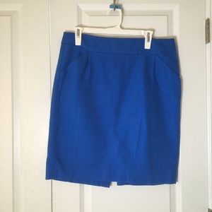 J.Crew No. 2 blue pencil skirt