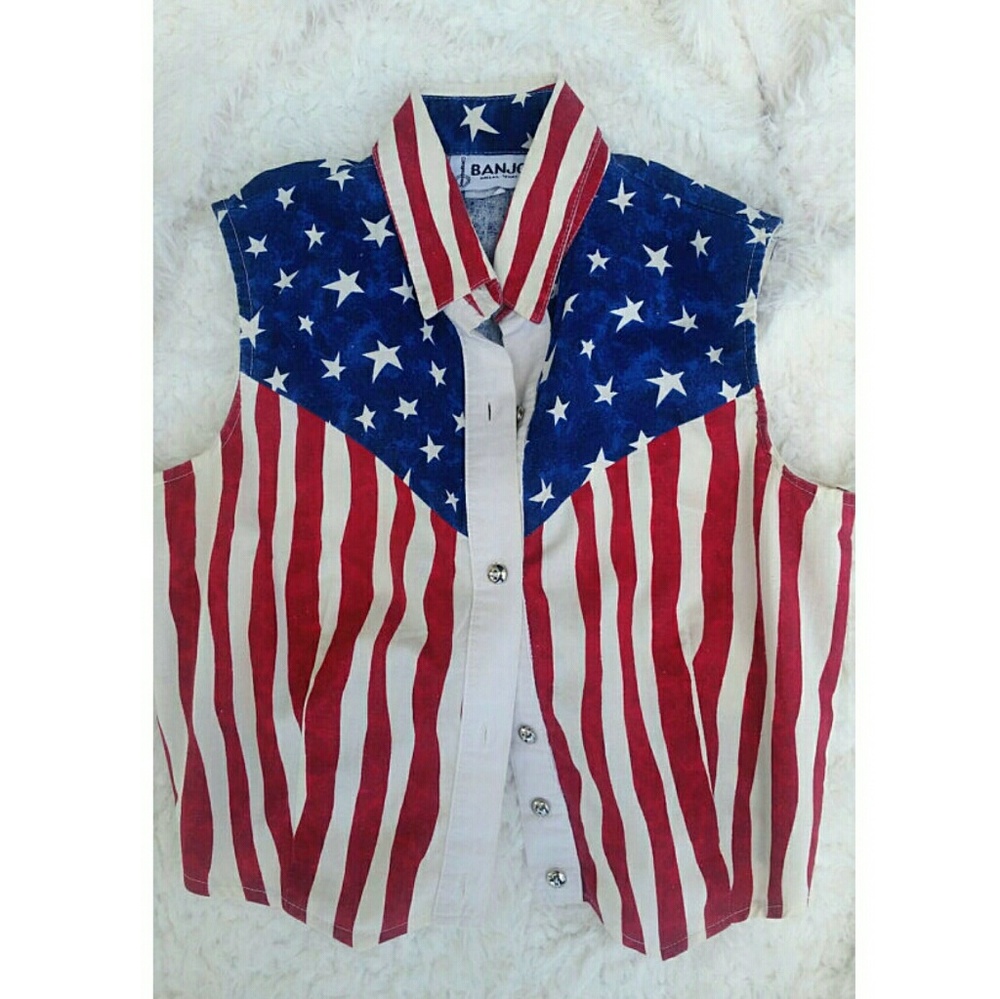 90s Vintage Banjo Dallas Texas Cropped top.