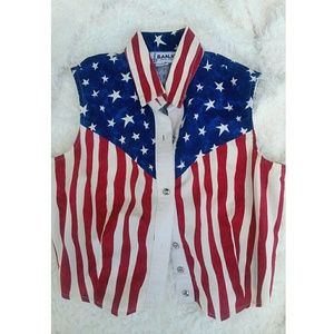 90s Vintage Banjo Dallas Texas Cropped top.