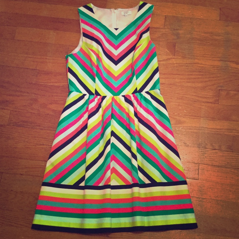 Crown and Ivy Multi Color Stripe Dress