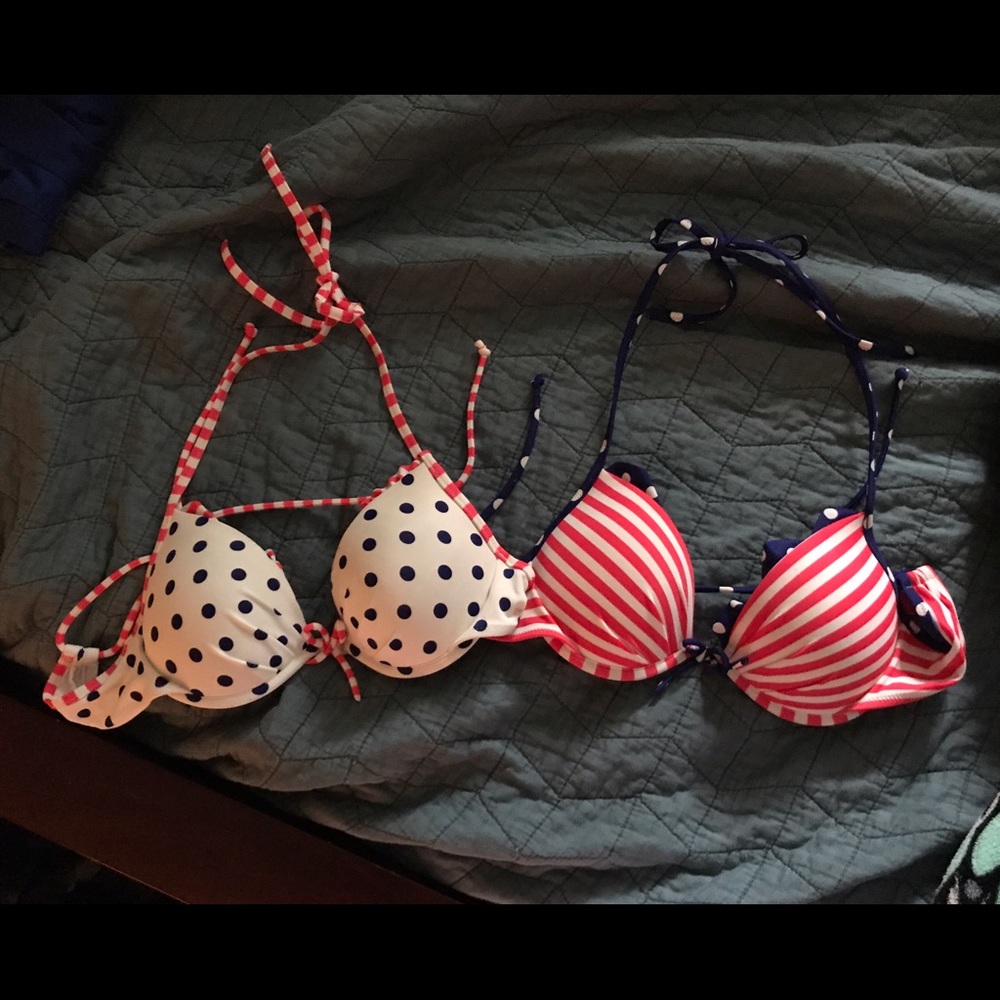 Victoria secret push up swim tops 32B & 34A
