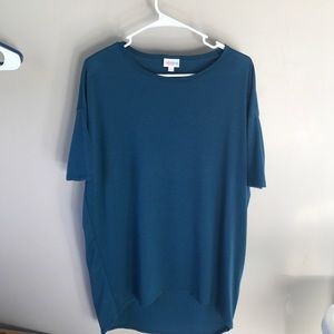 EUC Lularoe XXS Dark blue Irma shirt