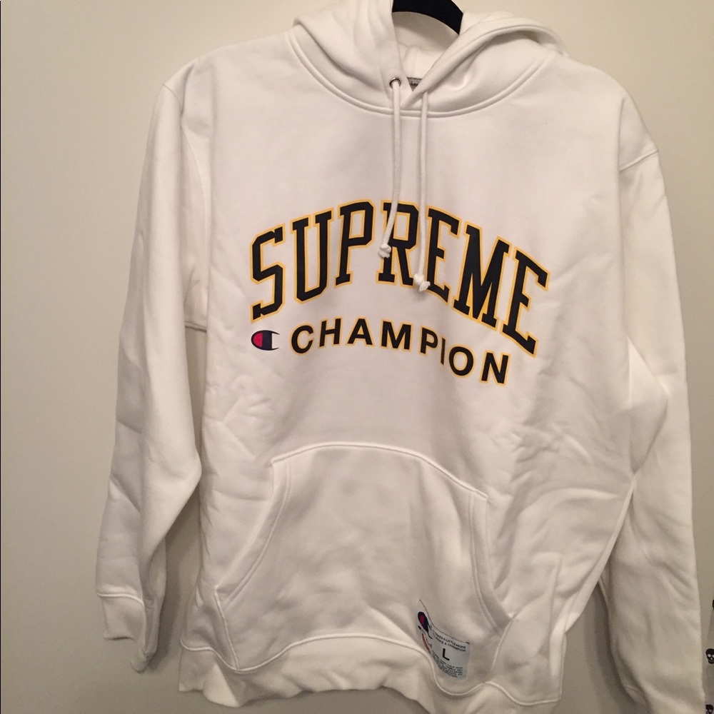AUTHENTIC SUPREME X CHAMPION SPRING 17 hoodie