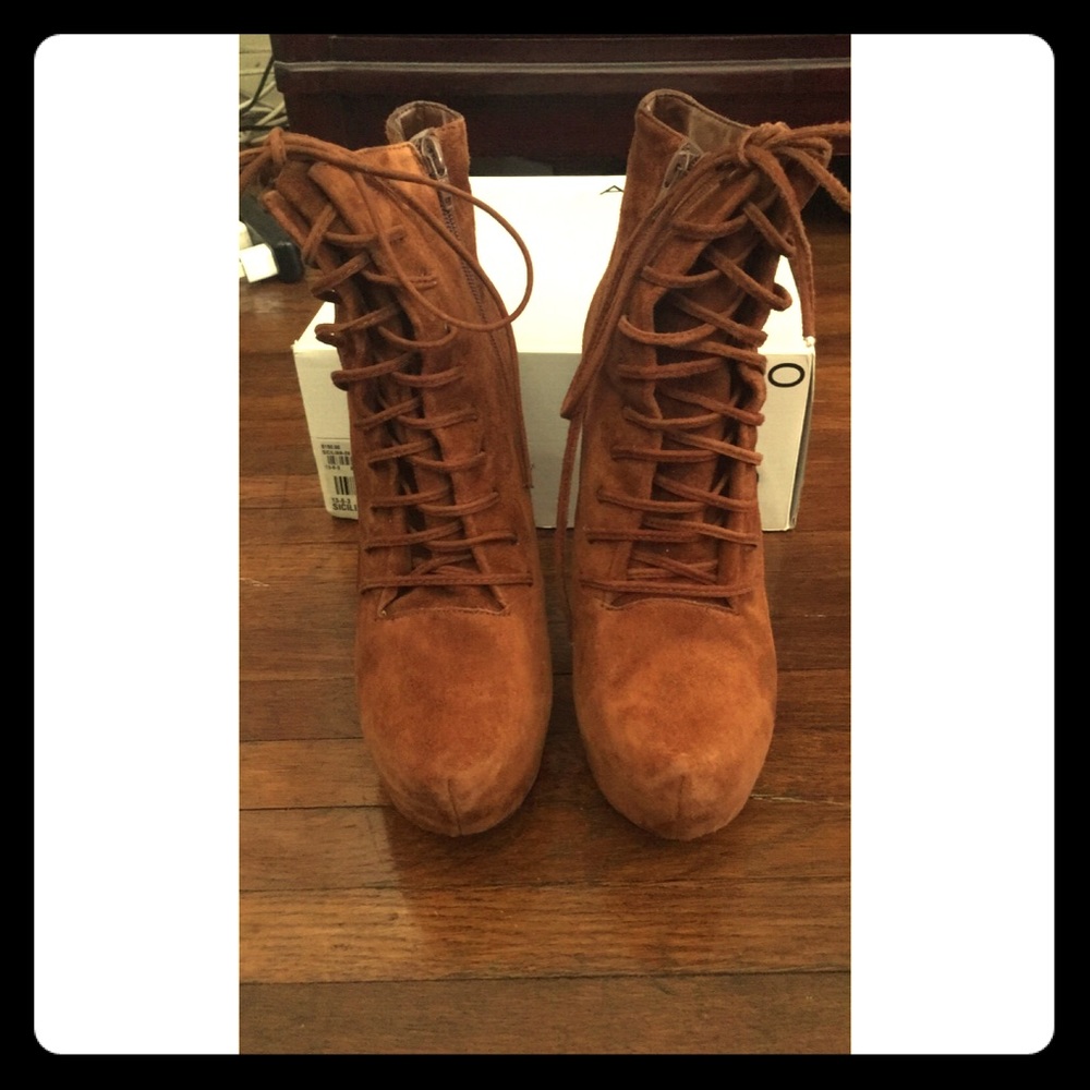 Suede Lace up ankle booties from Aldo ( Sicilian)