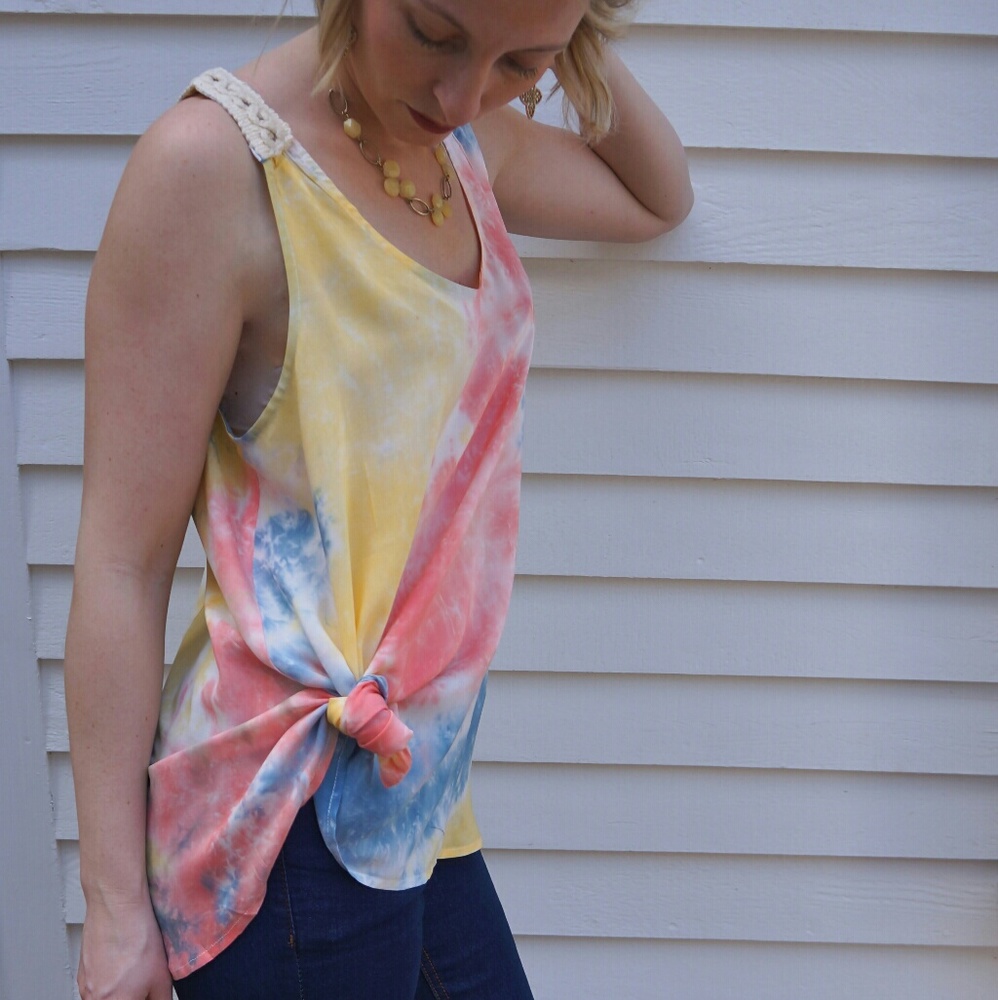 LAST ONE!! NWT Retail!! Pink Tie Dye - Picture 2 of 4