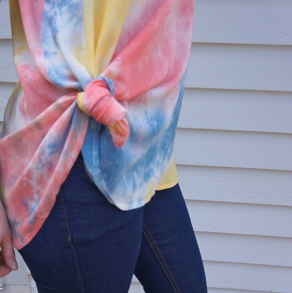 LAST ONE!! NWT Retail!! Pink Tie Dye - Picture 3 of 4