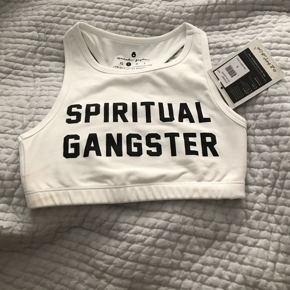 New Spiritual Gangster Crop Sports Bra Size Small
