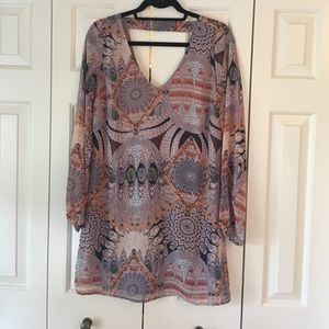 Patterned shift dress