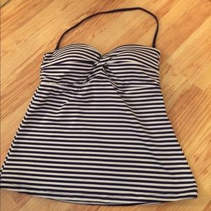 Mossimo Bandeau Tankini Top Navy/White Stripe