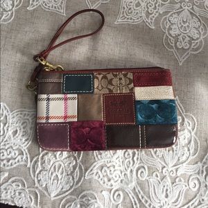 Coach quilted wristlet