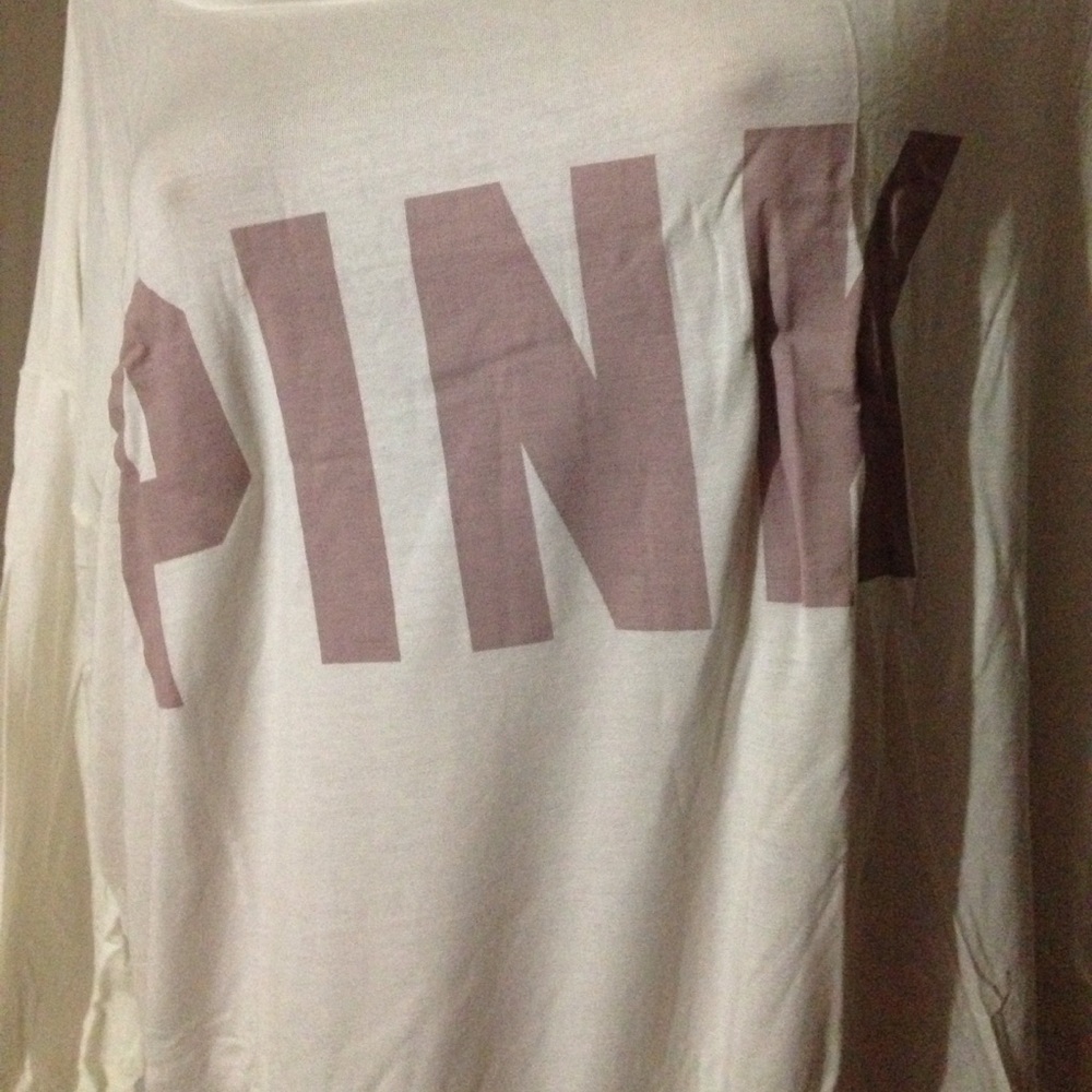 Victoria's Secret PINK Sleep Shirt Cream Beige - Picture 2 of 6