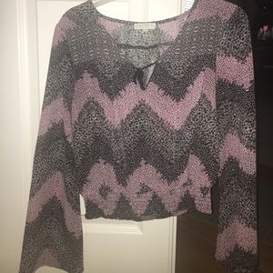 Sheer long sleeve shirt