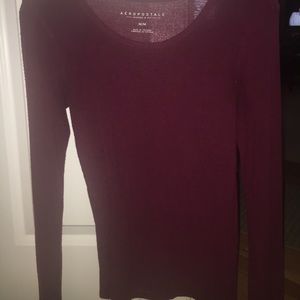 Long sleeve burgundy shirt