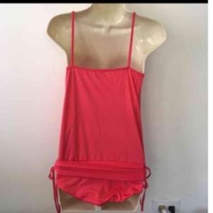 Fancy Girls Bling Swim - New Melon Pink one piece swimsuit w/ cute ties Fancy Girls Bling Swim - New Melon Pink one piece swimsuit w/ cute ties