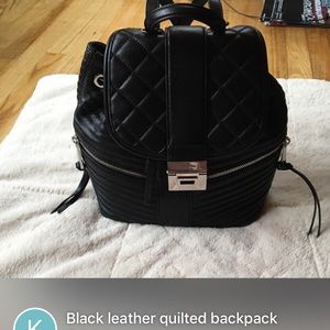 Michael Kors black back pack purse