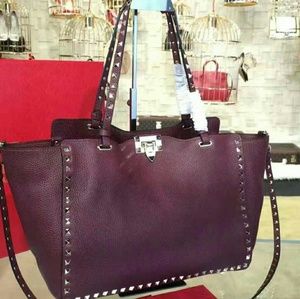 Valentino Rockstud Purple Medium Tote Bag?